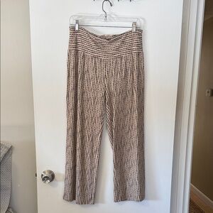 Habitat Black and Tan Wide Leg Cropped Pants